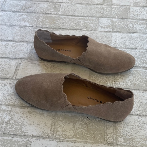 Lucky brand cloeey leather scalloped flats - Picture 4 of 9